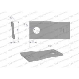 Vejapjovės peilis 112x48x4 19 warynski wkr112x48x4l 3