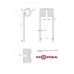 John Deere cc25176 pikapo spyruoklinis pirštas