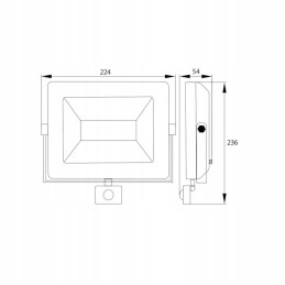 Floodlight SMD LED lempa 230v 50w 4000k 4280lm ir
