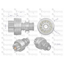 Starterio movos mazgas 93 2208ex