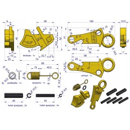 Cat 3HD Warynski W618ze kabliukų remonto rinkinys