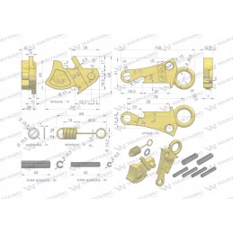 Cat 3HD Warynski W618ze kabliukų remonto rinkinys