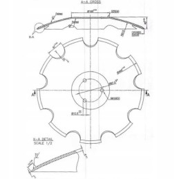 23246102kr dantyta plokštelė 460x4 mm horsch