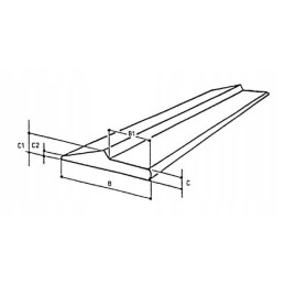 Pusiau rodyklės kaušo mentė 150x32 mm x2 m HB500