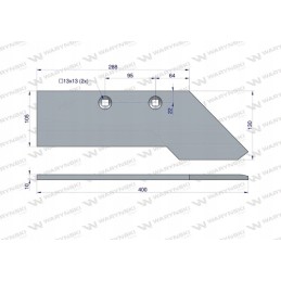 Žvyro plūgas 2 skylės 1025000010 Warynski
