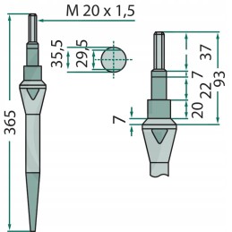 Vicon varomųjų akėčių noragai 365mm