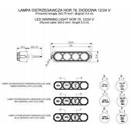 Oranžinė įspėjamoji lemputė ldo 2258