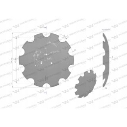 Dantytas diskas su 10 fi 460, tvirtinimas 3 97 mm storio