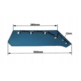 Kverneland 550mm dešinysis plūgo peilis be kalto