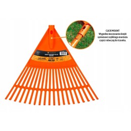 Plastikinis lapų grėblys, dydis l, tvirtinimo kl