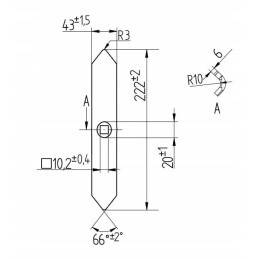 Vienangis noragas 222mm 45x6 1731 00 102 0 b
