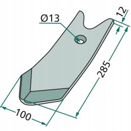 Noragėlių antgalis 285x100x12 mm kockerling 506014