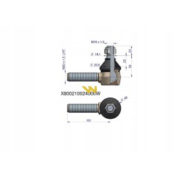 Vairo jungtis 101 mm m20 x 1 5 l x8002100240