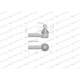 Vairo jungtis 100mm m22x1 5 83930053