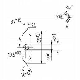 Vienangis noragas 129mm 40x6 fi10 bagra