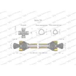 Šarnyrinis ir teleskopinis velenas 860 1300 mm 970 nm ce 202