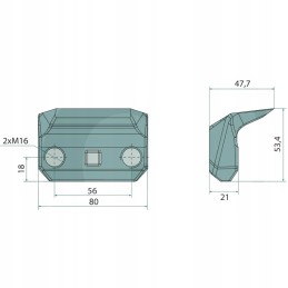 Ištvermingas karbido peilis bcs02 oe m16 80mm 179726610