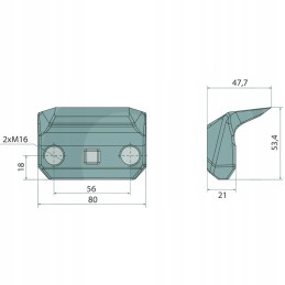 Ištvermingas karbido peilis bcs02 oe m16 80mm 179726610