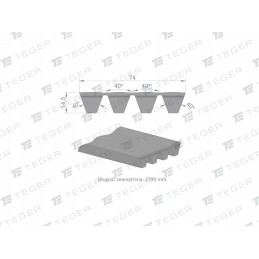 V formos diržas kietas diržas t 644404 0 ap1003354 už cl