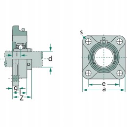 Savaime išsilyginančių guolių rinkinys d 60 ucf 212