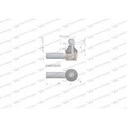 Vairo jungtis 95mm m22x1 5 l k965269 waryns