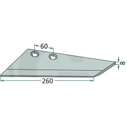 Kairysis sparnas 260x8mm tinka kultui