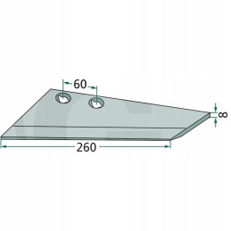 Kairysis sparnas 260x8mm tinka kultui