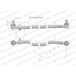 Vairo stovas 1270mm 3216556r91 Warynski