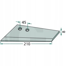 Dešinysis sparnas 210x8mm tinka ra