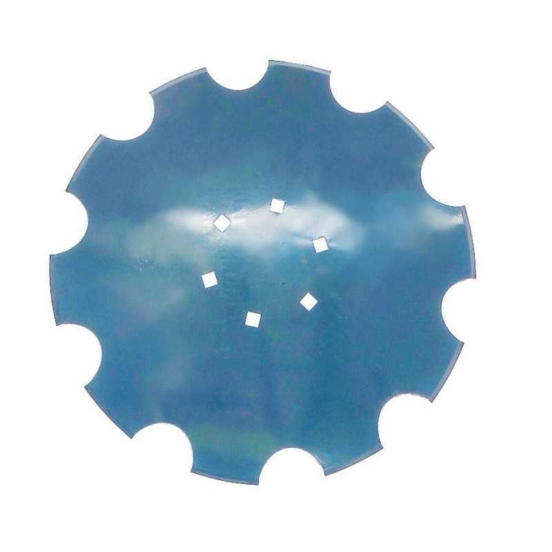 Dantyta plokštė 560, storis 4mm, 6 skylės, 120 mm r