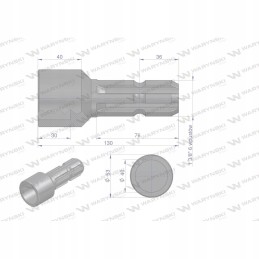 Redukcijos adapterio vidinė anga q 40 mm velenui 1 3 8
