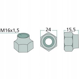 Veržlė m16 x 1 5 mm 18063 92 rugsėjis