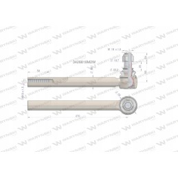 Vairo jungtis 270mm m18x1 5 3428818m2 atsargus
