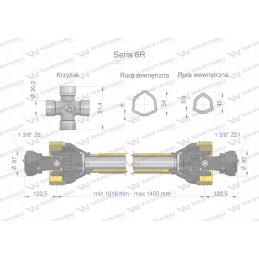 kardaninis velenas 1010 1450 mm 830 nm z21 ce 6r warynski