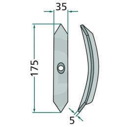 Kverneland rau noragas 175 x 35 x 5 mm 5 mm
