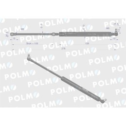 Stoglangio pavara l max 278mm 0308250111p mtz
