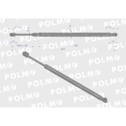 Durų pavara l max 504mm 04373760p deutz polmo