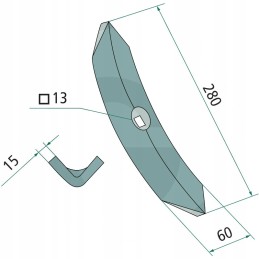 Noragas 280 x 60 x 15 mm