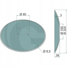 Poveržlė oe 325 x 3 mm corex gaspardo alitalia al