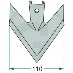 Sparnis noragas 110x8mm 1 angos plotis r