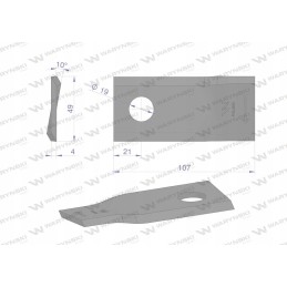 Vejapjovės peilis r 107x50x4 19 Niemeyer Warynski