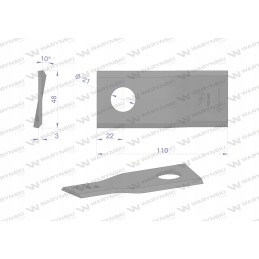 Vejapjovės peilis r 110x48x3 21 galfre warynski