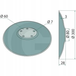 Surinkimo diskas oe 300 mm, storis 3 mm, g versija