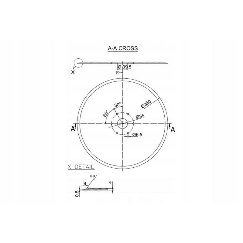 Fle0154n lygi plokštė 350x4 0 mm