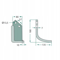 Vairalazdė 180x135 mm dešinė Howard 994881