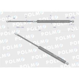 Priekinio galinio lango pavara l max 491mm