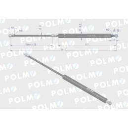 Durų pavara l max 191mm 5191711p korpusas ih naujas h
