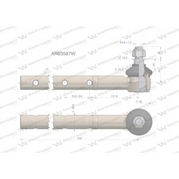 Vairo šarnyras 438mm AR63587 Warynski