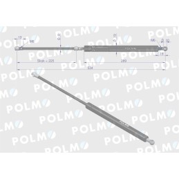 Priekinio galinio lango pavara l max 534mm 44152