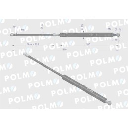 Priekinio galinio lango pavara l max 570mm